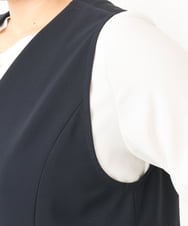 OLJDD02159 eur3(エウルキューブ) 【大きいサイズ】WクロスVネックジレ ネイビー(57)