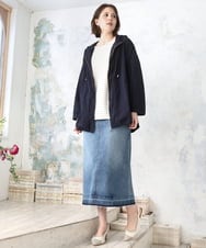 OLJDD03169 eur3(エウルキューブ) 【WEB先行販売】【大きいサイズ/撥水/花粉ガード】マウンテンパーカー ネイビー