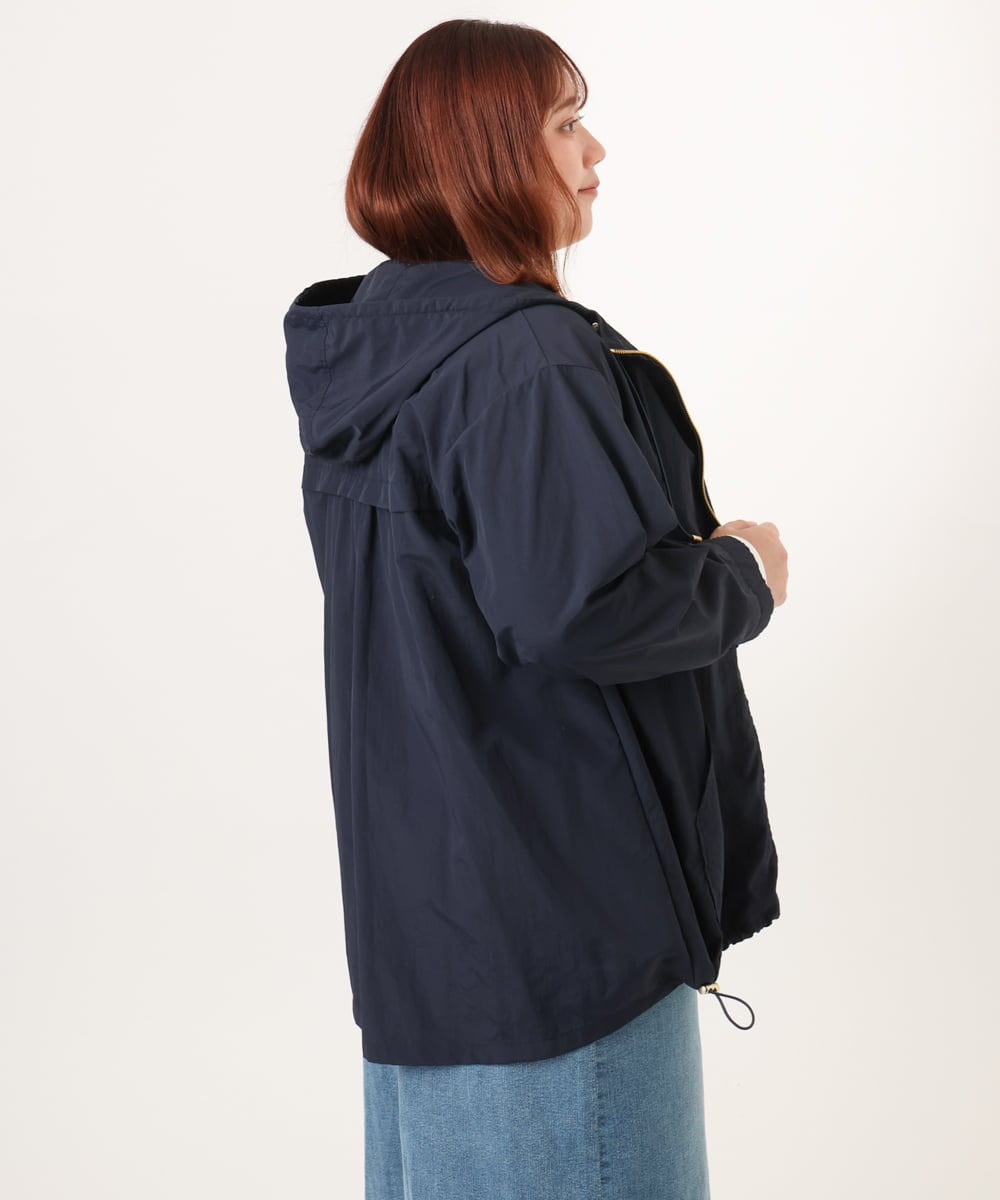 OLJDD03169 eur3(エウルキューブ) 【WEB先行販売】【大きいサイズ/撥水/花粉ガード】マウンテンパーカー ネイビー