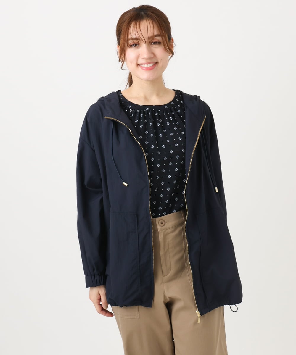 OLJDD03169 eur3(エウルキューブ) 【大きいサイズ/撥水/花粉ガード】マウンテンパーカー ネイビー