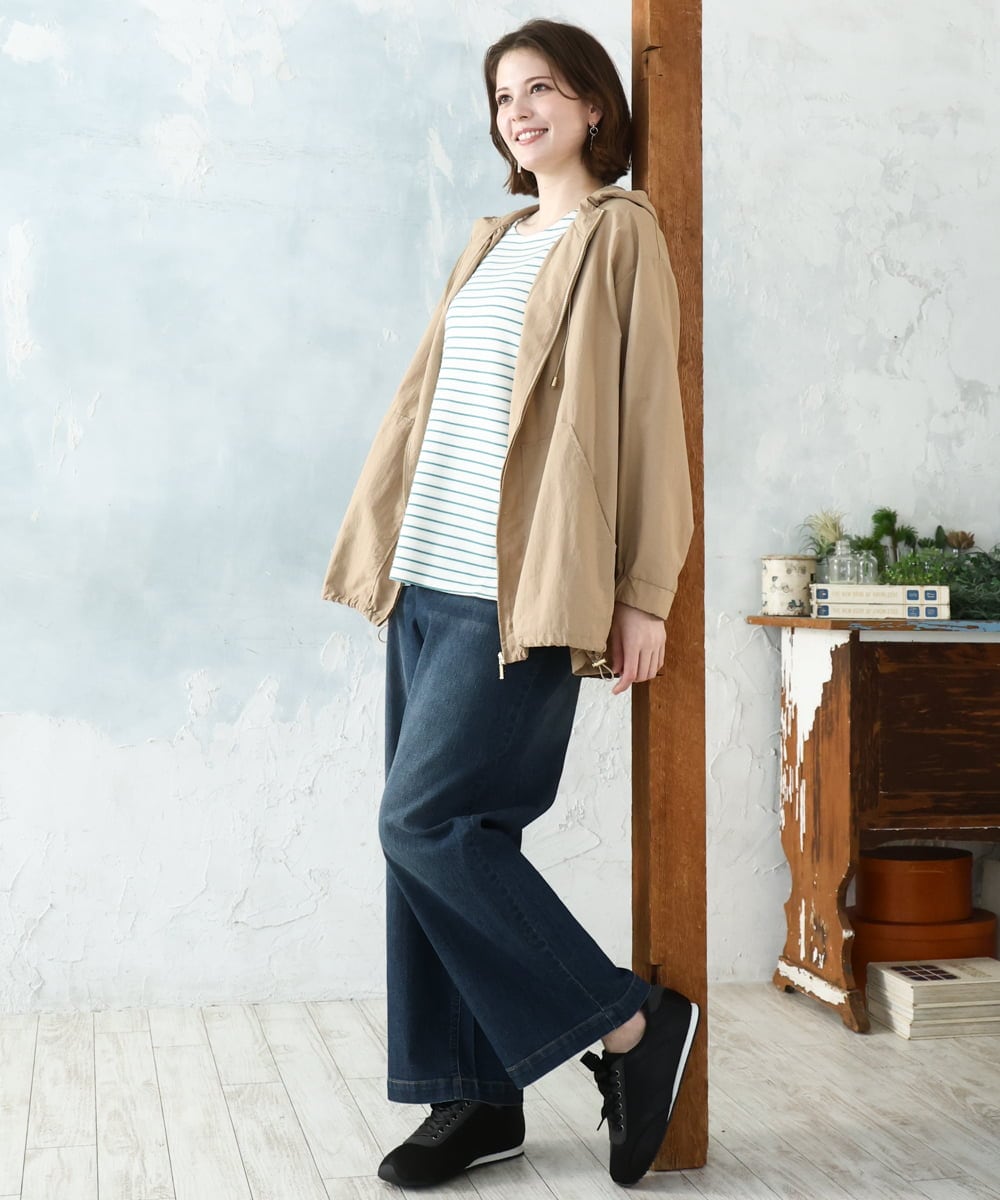 OLJDD03169 eur3(エウルキューブ) 【WEB先行販売】【大きいサイズ/撥水/花粉ガード】マウンテンパーカー ベージュ