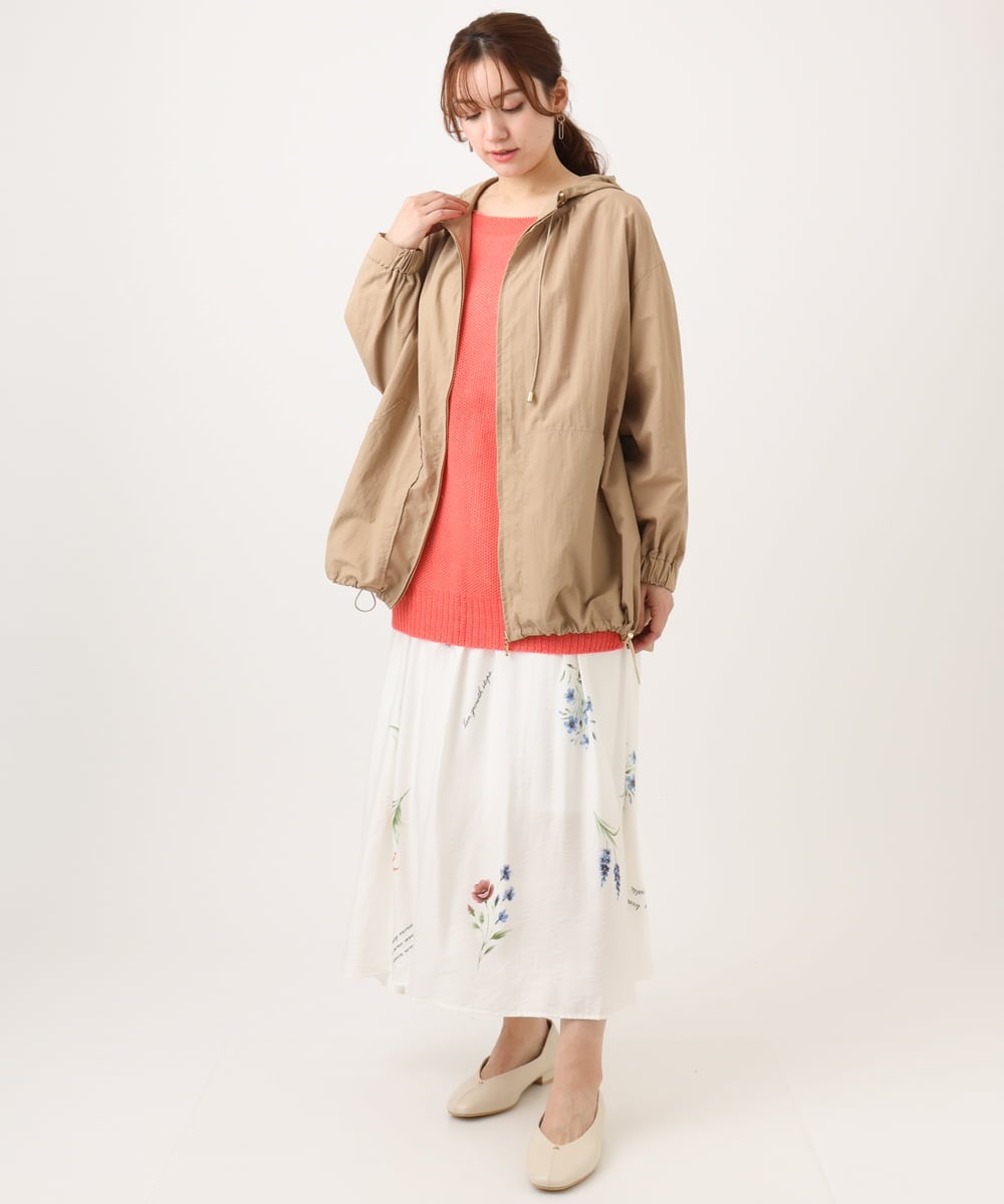 OLJDD03169 eur3(エウルキューブ) 【大きいサイズ/撥水/花粉ガード】マウンテンパーカー ベージュ