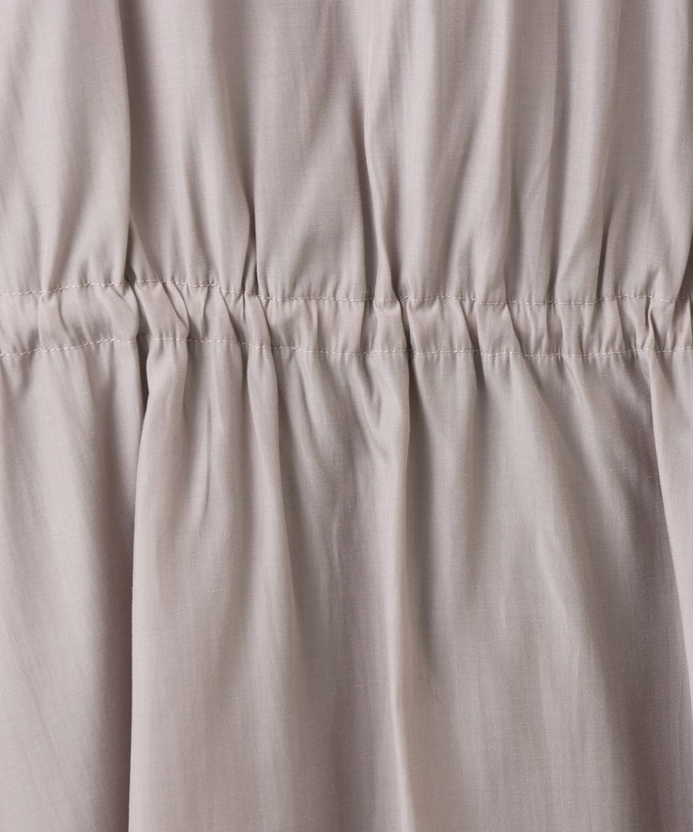 OLJDD06179 eur3(エウルキューブ) 【WEB先行販売】【大きいサイズ】シア―ギャザーブルゾン グレージュ(89)