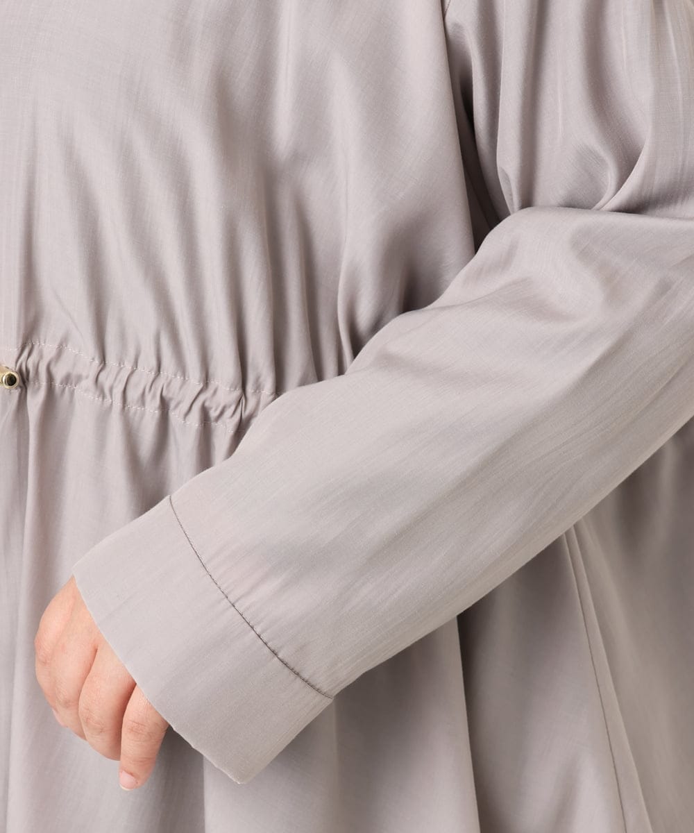 OLJDD06179 eur3(エウルキューブ) 【WEB先行販売】【大きいサイズ】シア―ギャザーブルゾン グレージュ(89)