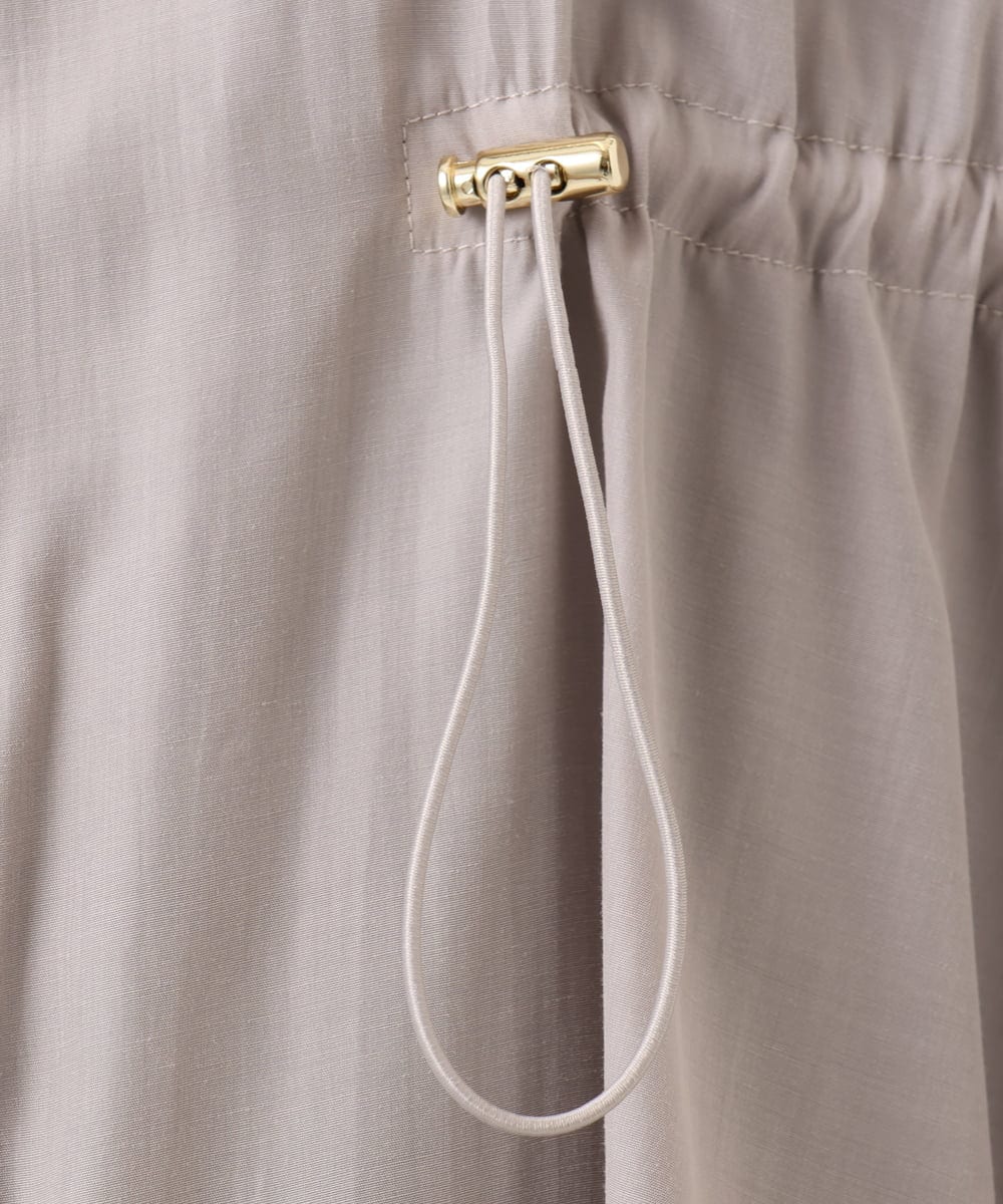 OLJDD06179 eur3(エウルキューブ) 【WEB先行販売】【大きいサイズ】シア―ギャザーブルゾン グレージュ(89)