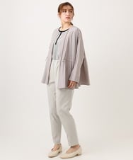 OLJDD06179 eur3(エウルキューブ) 【大きいサイズ】シア―ギャザーブルゾン グレージュ(89)