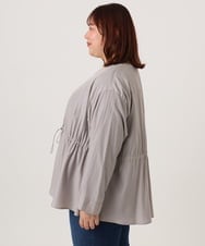 OLJDD06179 eur3(エウルキューブ) 【WEB先行販売】【大きいサイズ】シア―ギャザーブルゾン グレージュ(89)