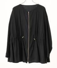 OLJDD06179 eur3(エウルキューブ) 【WEB先行販売】【大きいサイズ】シア―ギャザーブルゾン ブラック(94)