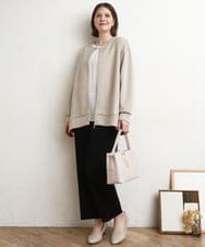 OLJDD09099 eur3(エウルキューブ) 【WEB先行販売】【大きいサイズ】ジップアップブルゾン グレージュ