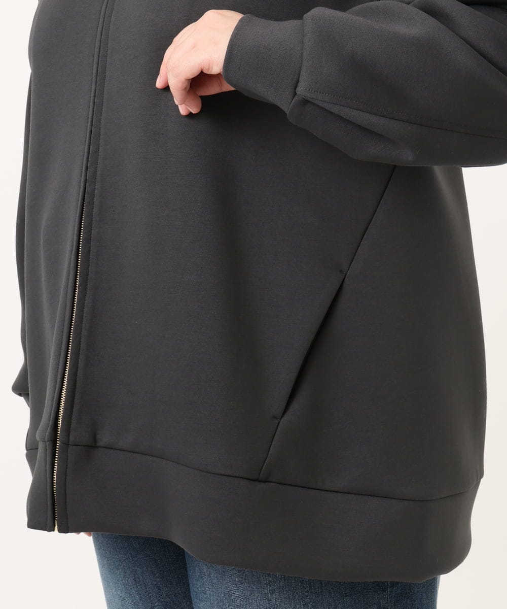 OLJDD09099 eur3(エウルキューブ) 【WEB先行販売】【大きいサイズ】ジップアップブルゾン ダークグレー