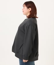 OLJDD09099 eur3(エウルキューブ) 【WEB先行販売】【大きいサイズ】ジップアップブルゾン ダークグレー