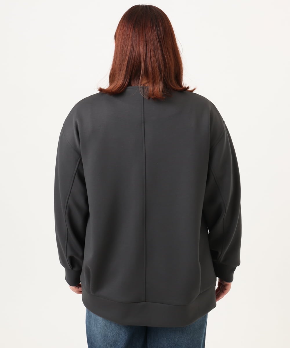 OLJDD09099 eur3(エウルキューブ) 【WEB先行販売】【大きいサイズ】ジップアップブルゾン ダークグレー