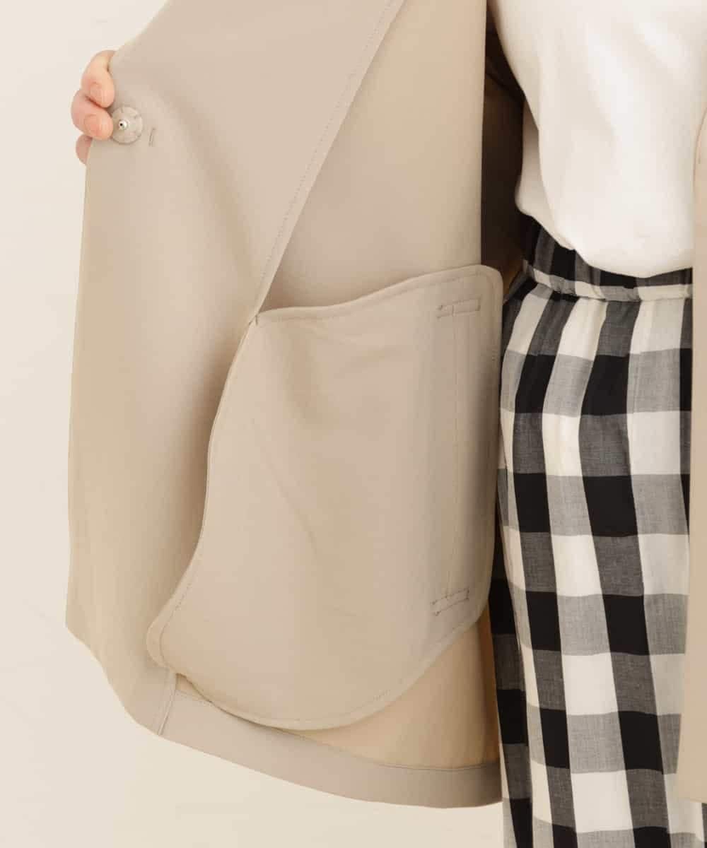 OLJDP02140 eur3(エウルキューブ) 【大きいサイズ】ショートトレンチコート ベージュ(82)