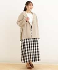 OLJDP02140 eur3(エウルキューブ) 【大きいサイズ】ショートトレンチコート ベージュ(82)