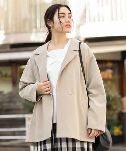 OLJDP02140 eur3 【大きいサイズ】ショートトレンチコート