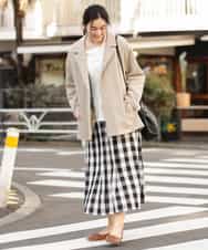 OLJDP02140 eur3(エウルキューブ) 【大きいサイズ】ショートトレンチコート ベージュ(82)