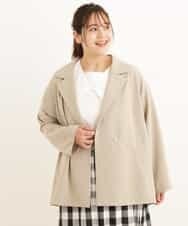 OLJDP02140 eur3(エウルキューブ) 【大きいサイズ】ショートトレンチコート ベージュ(82)