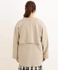 OLJDP02140 eur3(エウルキューブ) 【大きいサイズ】ショートトレンチコート ベージュ(82)