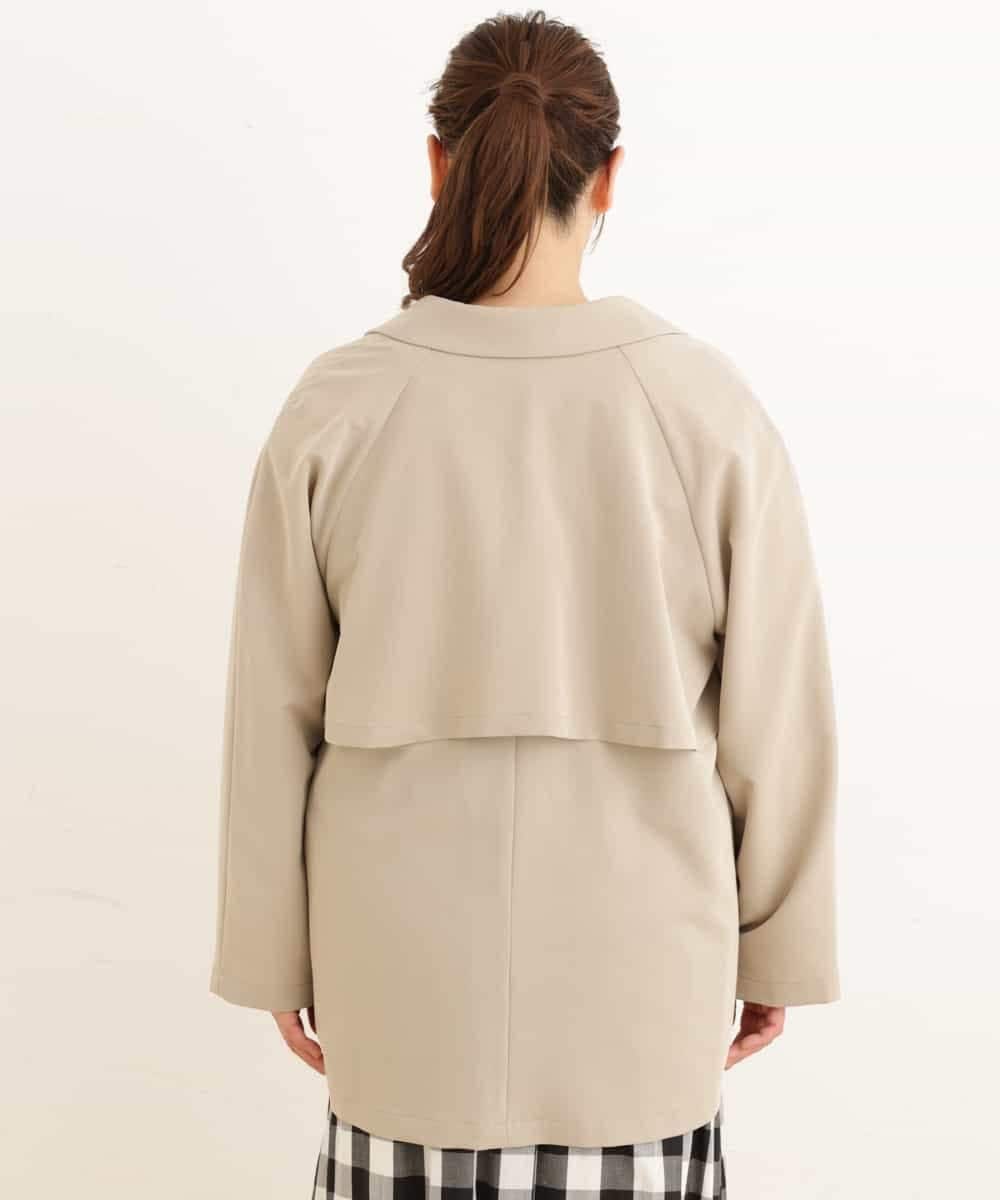 OLJDP02140 eur3(エウルキューブ) 【大きいサイズ】ショートトレンチコート ベージュ(82)