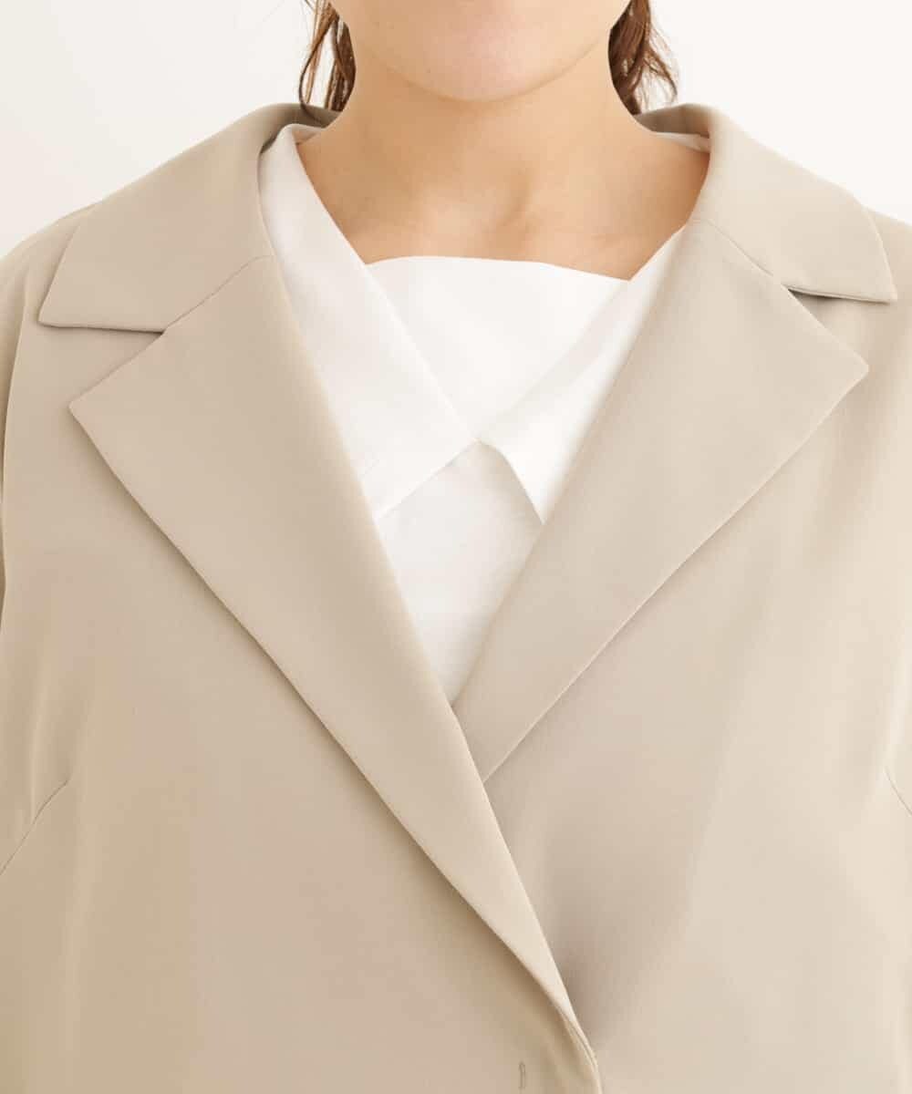 OLJDP02140 eur3(エウルキューブ) 【大きいサイズ】ショートトレンチコート ベージュ(82)