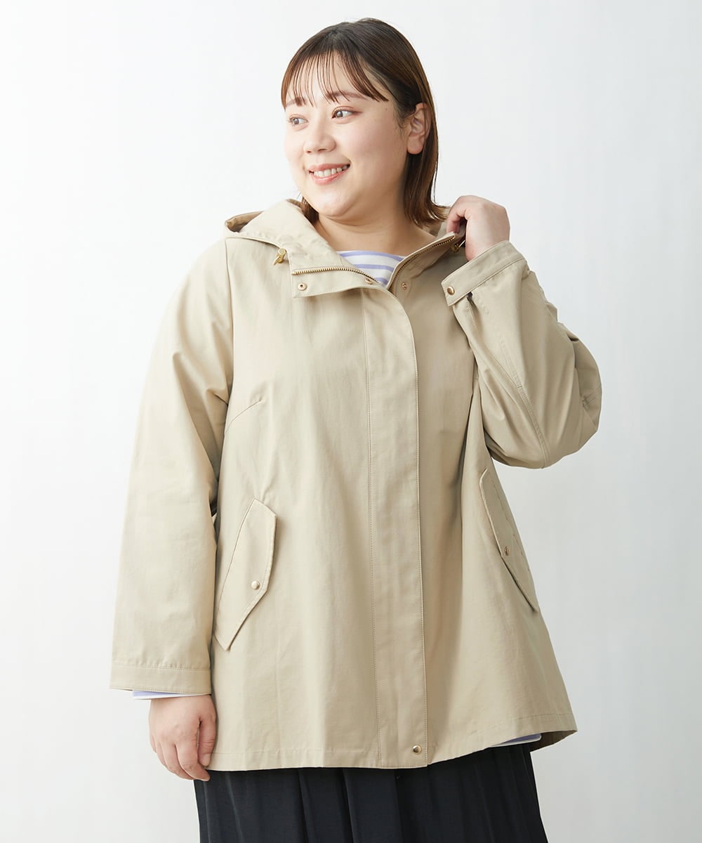 OLJDS01160 eur3(エウルキューブ) 【大きいサイズ/微撥水】マウンテンパーカー ベージュ(82)