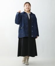 OLJDS02160 eur3(エウルキューブ) 【大きいサイズ】デニムジャケット ネイビー(57)