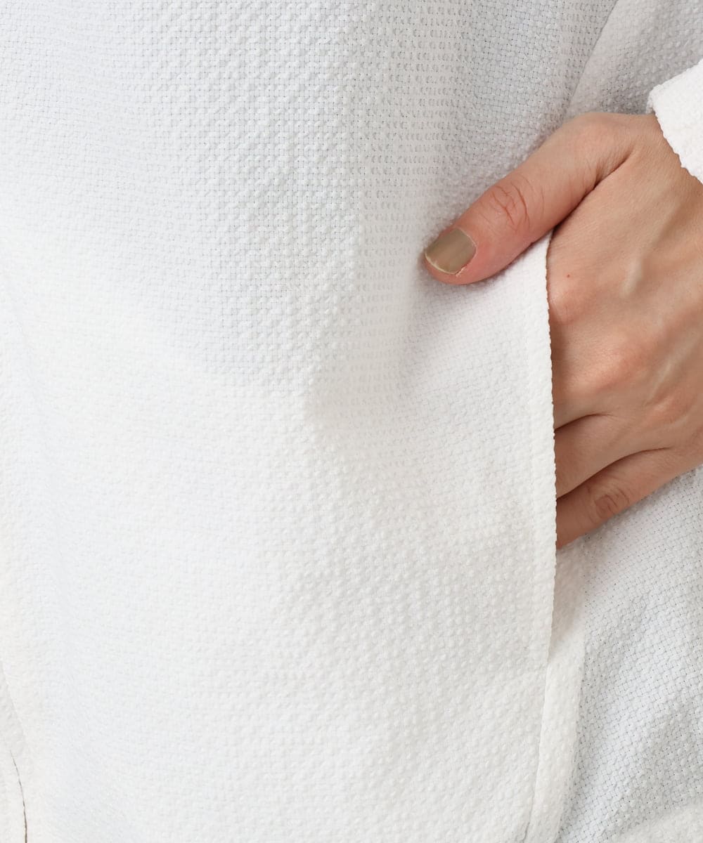 OLJED08169 eur3(エウルキューブ) 【大きいサイズ】ポコポコブルゾン ホワイト