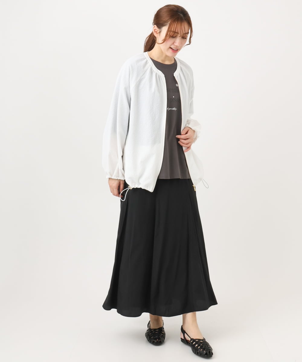 OLJED08169 eur3(エウルキューブ) 【大きいサイズ】ポコポコブルゾン ホワイト