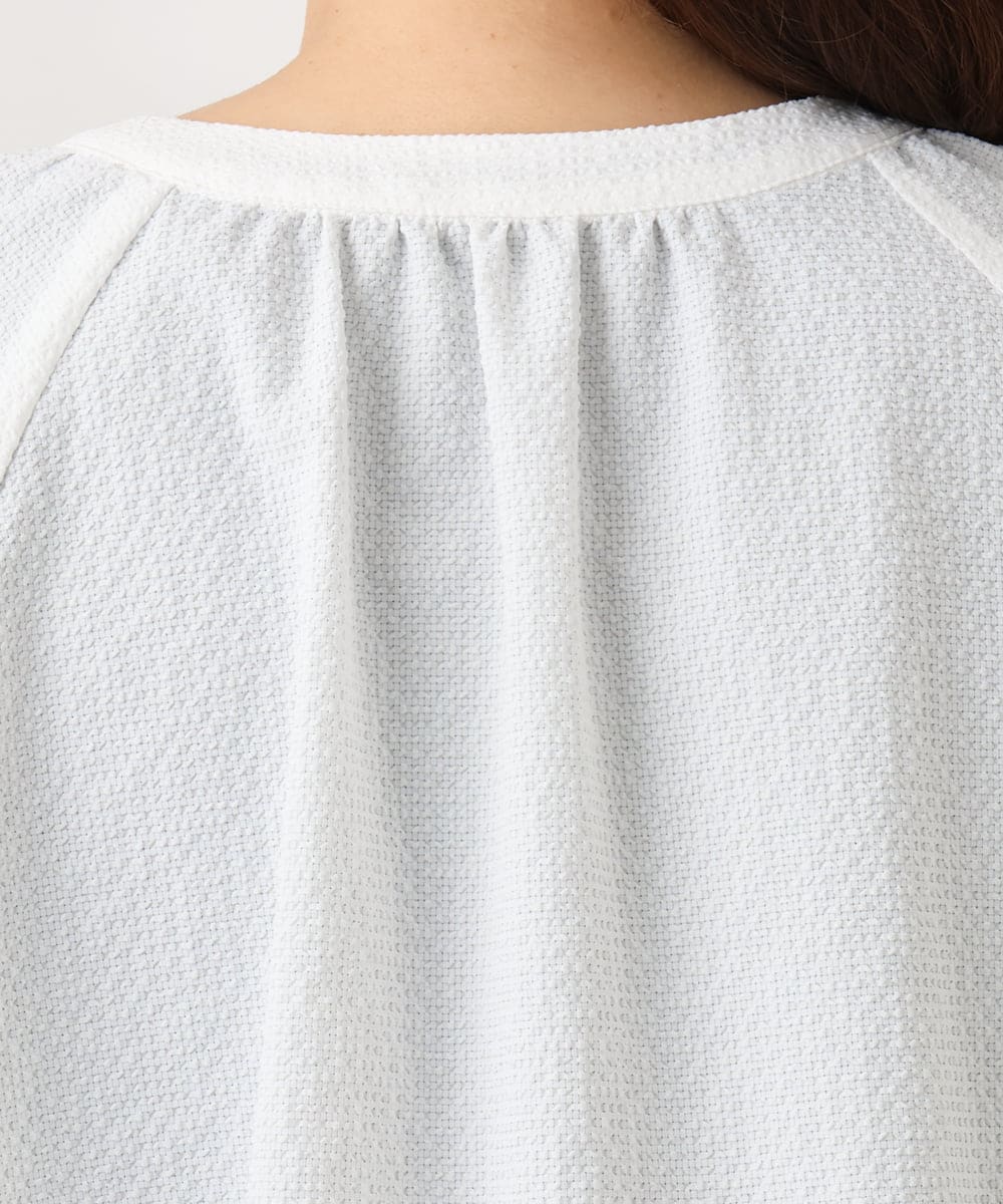 OLJED08169 eur3(エウルキューブ) 【大きいサイズ】ポコポコブルゾン ホワイト