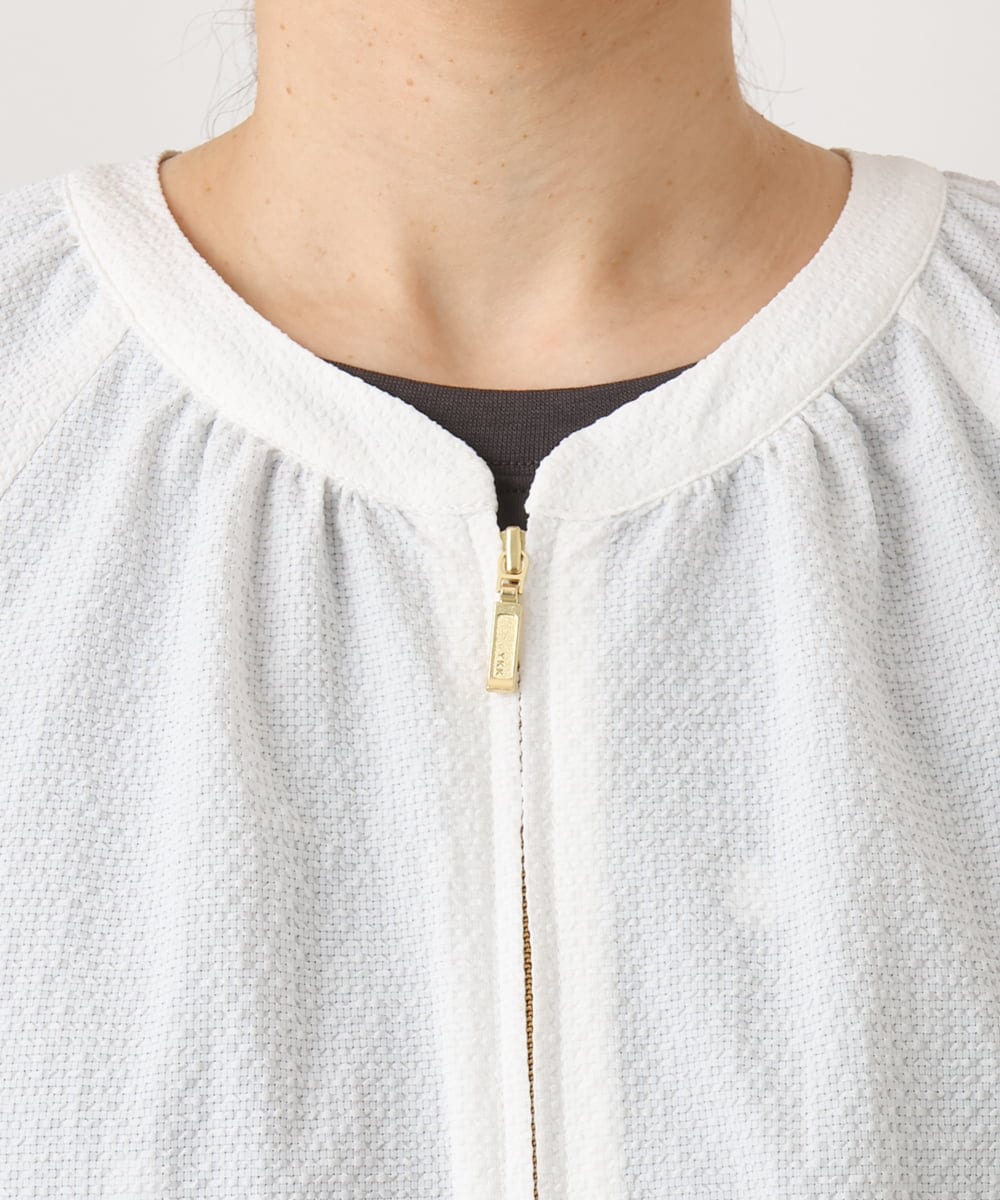 OLJED08169 eur3(エウルキューブ) 【大きいサイズ】ポコポコブルゾン ホワイト