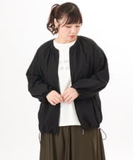 OLJED08169 eur3(エウルキューブ) 【大きいサイズ】ポコポコブルゾン ブラック