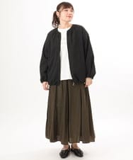 OLJED08169 eur3(エウルキューブ) 【大きいサイズ】ポコポコブルゾン ブラック