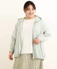 OLJEP03130 eur3(エウルキューブ) 【大きいサイズ】シルキータッチブルゾン ライトグリーン(30)