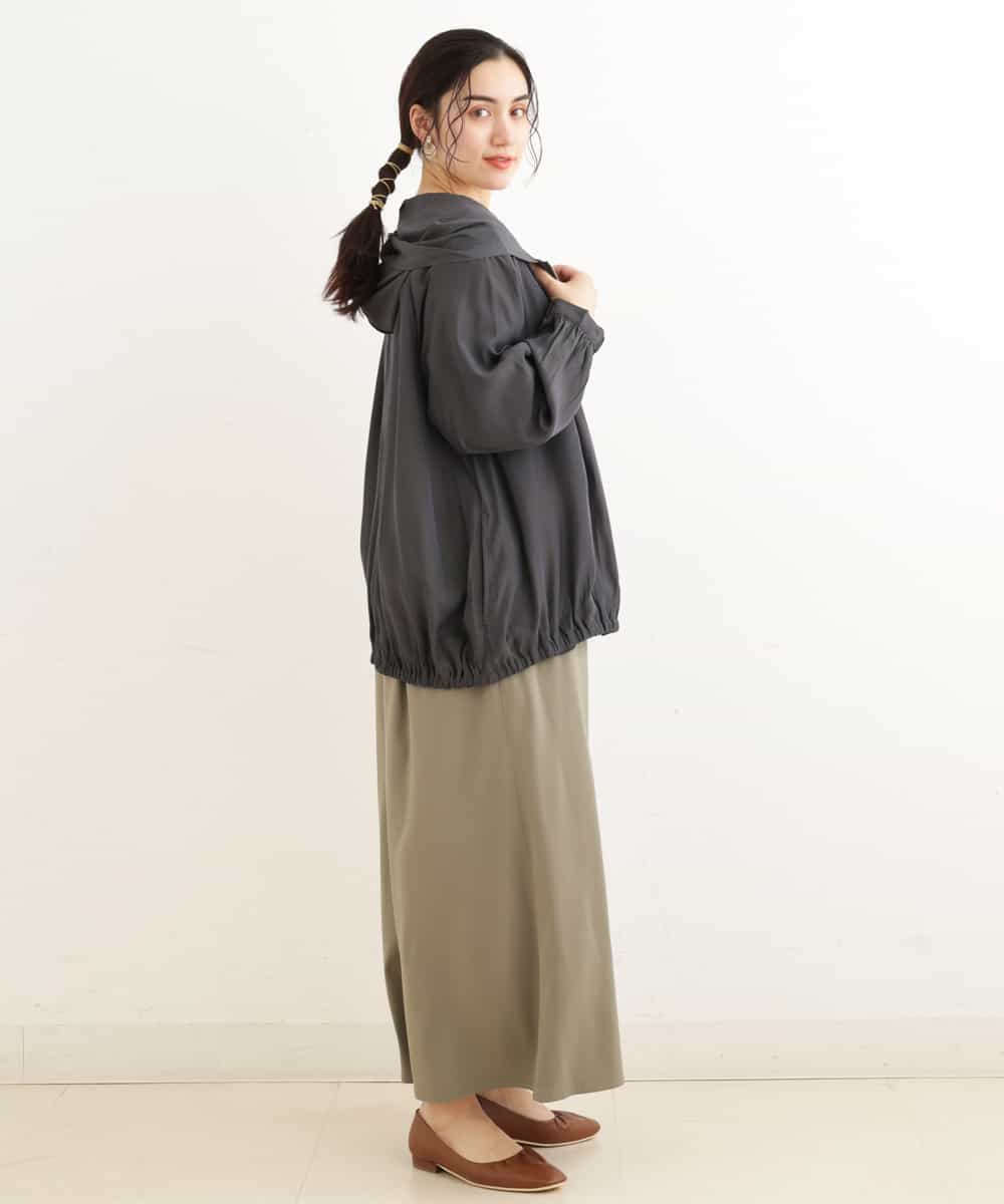 OLJEP03130 eur3(エウルキューブ) 【大きいサイズ】シルキータッチブルゾン ダークグレー(93)