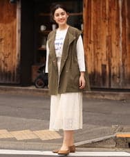 OLJES04190 eur3(エウルキューブ) 【大きいサイズ/2way】デタッチャブルジャケット カーキ(36)