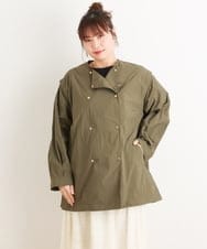 OLJES04190 eur3(エウルキューブ) 【大きいサイズ/2way】デタッチャブルジャケット カーキ(36)