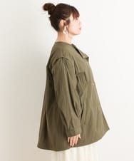 OLJES04190 eur3(エウルキューブ) 【大きいサイズ/2way】デタッチャブルジャケット カーキ(36)