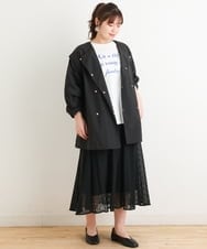 OLJES04190 eur3(エウルキューブ) 【大きいサイズ/2way】デタッチャブルジャケット ブラック(94)