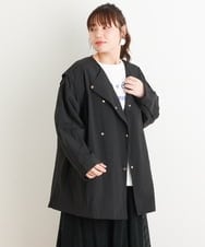 OLJES04190 eur3(エウルキューブ) 【大きいサイズ/2way】デタッチャブルジャケット ブラック(94)