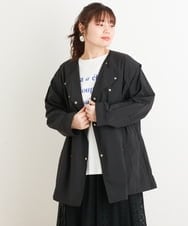 OLJES04190 eur3(エウルキューブ) 【大きいサイズ/2way】デタッチャブルジャケット ブラック(94)