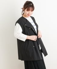 OLJES04190 eur3(エウルキューブ) 【大きいサイズ/2way】デタッチャブルジャケット ブラック(94)