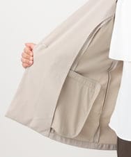 OLJFA07179 eur3(エウルキューブ) 【大きいサイズ/11号サイズあり/接冷感触】ストレッチカルゼテーラードジャケット グレージュ(89)