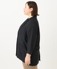 OLJFA08159 eur3(エウルキューブ) 【大きいサイズ】シアーテーラードジャケット ブラック(94)