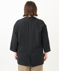 OLJFA08159 eur3(エウルキューブ) 【大きいサイズ】シアーテーラードジャケット ブラック(94)