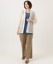 OLJFD01099 eur3(エウルキューブ) 【大きいサイズ】レースジャケット アイボリー