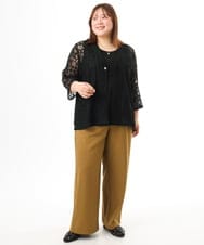 OLJFD01099 eur3(エウルキューブ) 【WEB先行販売】【大きいサイズ】レースジャケット ブラック