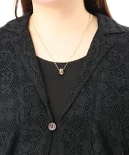 OLJFD01099 eur3(エウルキューブ) 【WEB先行販売】【大きいサイズ】レースジャケット ブラック