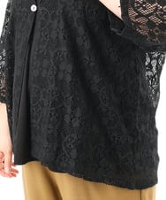 OLJFD01099 eur3(エウルキューブ) 【WEB先行販売】【大きいサイズ】レースジャケット ブラック