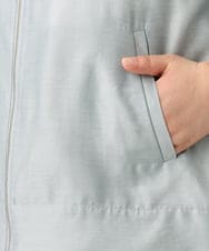 OLJFD10159 eur3(エウルキューブ) 【大きいサイズ】フーディ―ギャザーブルゾン ライトグレー