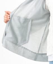 OLJFD10159 eur3(エウルキューブ) 【大きいサイズ】フーディ―ギャザーブルゾン ライトグレー